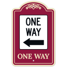One Way With Left Arrow Décor Sign, (SI-73907) One Way With Left Arrow Décor Sign, (SI-73907)