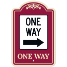 One Way With Right Arrow Décor Sign, (SI-73911) One Way With Right Arrow Décor Sign, (SI-73911)