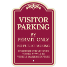Visitor Parking By Permit Only No Public Parking Décor Sign,(SI-74059) Visitor Parking By Permit Only No Public Parking Décor Sign,(SI-74059)