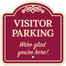 Visitor Parking We're Glad You're Here Décor Sign Visitor Parking We're Glad You're Here Décor Sign