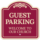 Guest Parking Welcome To Our Church Décor Sign Guest Parking Welcome To Our Church Décor Sign
