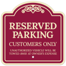 Reserved Parking Customers Only Unauthorized Vehicles Will Be Towed Away Décor Sign Reserved Parking Customers Only Unauthorized Vehicles Will Be Towed Away Décor Sign