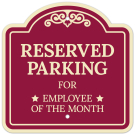 Reserved Parking For Employee Of The Month With Star Symbol Décor Sign Reserved Parking For Employee Of The Month With Star Symbol Décor Sign