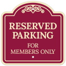 Reserved Parking For Members Only Décor Sign Reserved Parking For Members Only Décor Sign