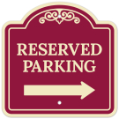 Reserved Parking With Right Arrow Décor Sign Reserved Parking With Right Arrow Décor Sign