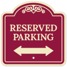 Reserved Parking Bidirectional Arrow Décor Sign Reserved Parking Bidirectional Arrow Décor Sign