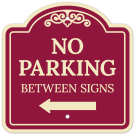 No Parking Between Signs With Left Arrow Décor Sign No Parking Between Signs With Left Arrow Décor Sign