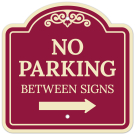 No Parking Between s With Right Arrow Décor Sign No Parking Between s With Right Arrow Décor Sign