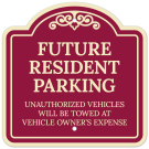Future Resident Parking Unauthorize Vehicles Will be Towed Away Décor Sign Future Resident Parking Unauthorize Vehicles Will be Towed Away Décor Sign