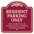 Resident Parking Only Violators Will Be Towed Away At Owner Expense Décor Sign Resident Parking Only Violators Will Be Towed Away At Owner Expense Décor Sign
