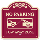 No Parking Tow Away Zone With Symbol Décor Sign No Parking Tow Away Zone With Symbol Décor Sign