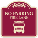 No Parking Fire Lane With Fire Truck Symbol Décor Sign No Parking Fire Lane With Fire Truck Symbol Décor Sign
