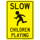 Slow Children Playing Sign, With Pictures Slow Children Playing Sign, With Pictures