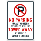 Towed Away No Parking Sign Towed Away No Parking Sign