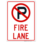 No Parking Fire Lane Sign, Board No Parking Fire Lane Sign, Board