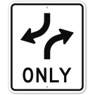 MUTCD Two Way Righ Turn R3-9A Sign MUTCD Two Way Righ Turn R3-9A Sign