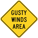 MUTCD Gusty Winds Area W8-21 Sign MUTCD Gusty Winds Area W8-21 Sign