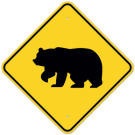 MUTCD Bear W11-16 Sign MUTCD Bear W11-16 Sign