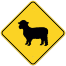 MUTCD Sheep W11-17 Sign MUTCD Sheep W11-17 Sign