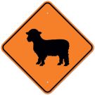 MUTCD Sheep Orange W11-17 Sign MUTCD Sheep Orange W11-17 Sign