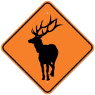 MUTCD Elk Orange W11-20 Sign MUTCD Elk Orange W11-20 Sign