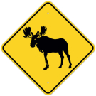 MUTCD Moose W11-21 Sign MUTCD Moose W11-21 Sign