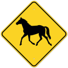 MUTCD Horse W11-22 Sign MUTCD Horse W11-22 Sign