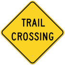 MUTCD Trail Crossing W11-15a Sign MUTCD Trail Crossing W11-15a Sign