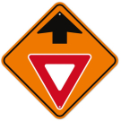MUTCD Yield Ahead Orange W3-2 Sign MUTCD Yield Ahead Orange W3-2 Sign
