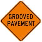 MUTCD Grooved Pavement Orange W8-15 Sign MUTCD Grooved Pavement Orange W8-15 Sign