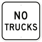MUTCD No Trucks R5-2A Sign MUTCD No Trucks R5-2A Sign