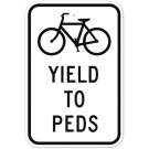 MUTCD Yield To Peds R9-6 Sign MUTCD Yield To Peds R9-6 Sign