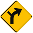MUTCD Right Turn Arrow W1-10 Sign MUTCD Right Turn Arrow W1-10 Sign