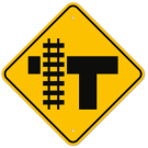 MUTCD Railway Left W10-4 Sign MUTCD Railway Left W10-4 Sign