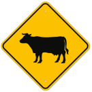 MUTCD Cattle W11-4 Sign MUTCD Cattle W11-4 Sign