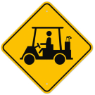 MUTCD Golf Cart W11-11 Sign MUTCD Golf Cart W11-11 Sign