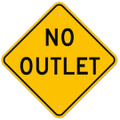 MUTCD No Outlet W14-2 Sign MUTCD No Outlet W14-2 Sign