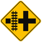 MUTCD Railway Left W10-2 Sign MUTCD Railway Left W10-2 Sign