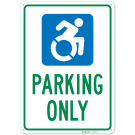 Parking Only With Graphic Sign, Parking Only With Graphic Sign,