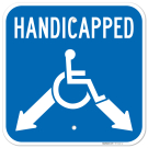 Handicapped Parking With Double Arrows Sign, Handicapped Parking With Double Arrows Sign,
