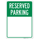 Blank Reserved Parking Sign, Blank Reserved Parking Sign,