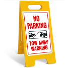 No Parking Tow Away Warning Sidewalk Sign Kit, No Parking Tow Away Warning Sidewalk Sign Kit,