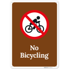 No Bicycling Sign, No Bicycling Sign,