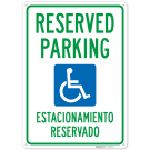 Reserved Parking Bilingual Sign, Reserved Parking Bilingual Sign,