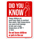 Did You Know Young Children Are Much More Likely To Overheat Than Adults Sign, Did You Know Young Children Are Much More Likely To Overheat Than Adults Sign,