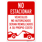 No Parking Spanish Sign, (SI-75445) No Parking Spanish Sign, (SI-75445)
