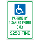 Reserved Parking Permit Required 100 Fine Sign, Reserved Parking Permit Required 100 Fine Sign,