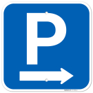 P With Right Arrow Sign, P With Right Arrow Sign,