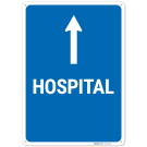 Hospital With Up Arrow Sign, Hospital With Up Arrow Sign,