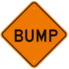 MUTCD Bump Orange W8-1 Sign MUTCD Bump Orange W8-1 Sign